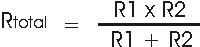 Formula for two resistors in parallel