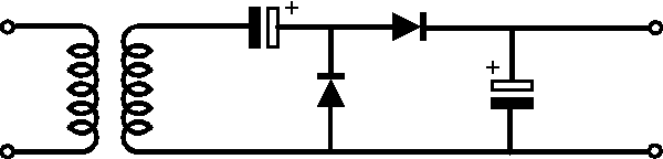 Diode voltage doubler circuit