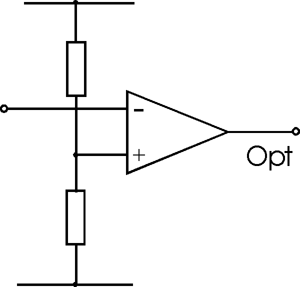 Operational amplifier comparator