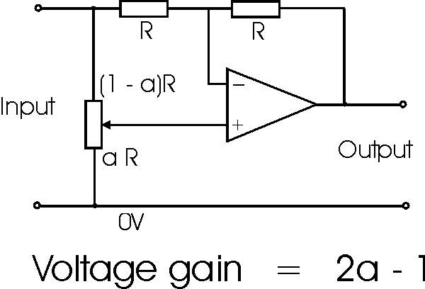 variable gain operational amplifier circuit